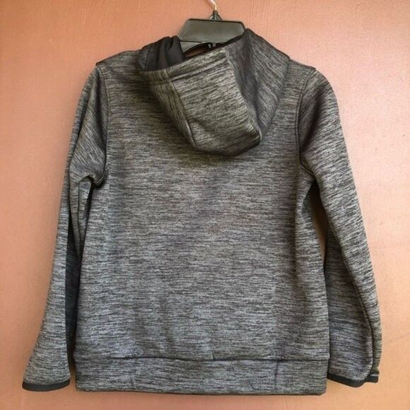 Under Armour Hoodie Gray w Red Graphic Logo Size Big Boy Small - Picture 3 of 6